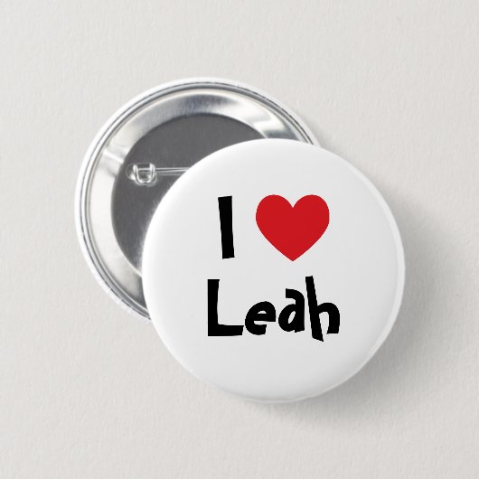 I Liebe Leah Button (Vorne & Hinten)