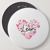 I Liebe Leah Button (Vorne & Hinten)