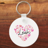 I Liebe Leah Schlüsselanhänger (Vorderseite)