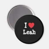I Liebe Leah T - Shirt Magnet (Vorderseite/Rückseite)
