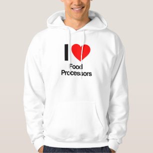 i Liebe Lebensmittelverarbeiter Hoodie