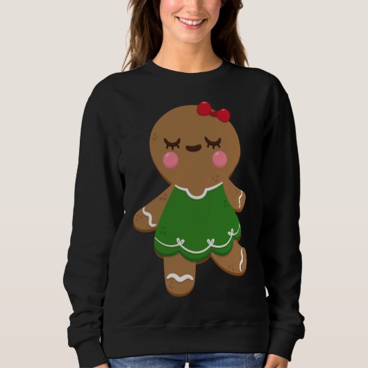 I Liebe Lebkuchen Cookies Mädchen Weihnachten ' Ha Sweatshirt (Vorderseite)
