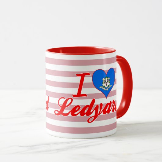 I Liebe Ledyard, Connecticut Tasse (VorderseiteRechts)