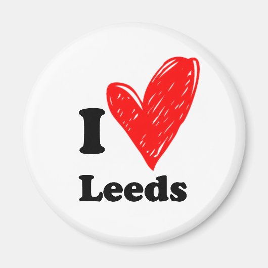 I Liebe Leeds Magnet (Vorne)