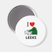 I Liebe Leeks Magnet (Vorderseite/Rückseite)