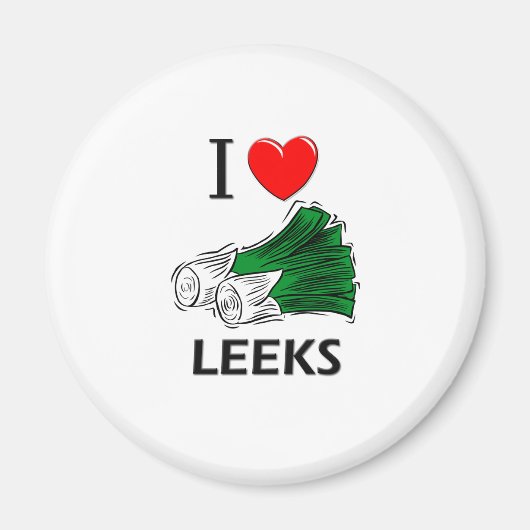 I Liebe Leeks Magnet (Vorne)