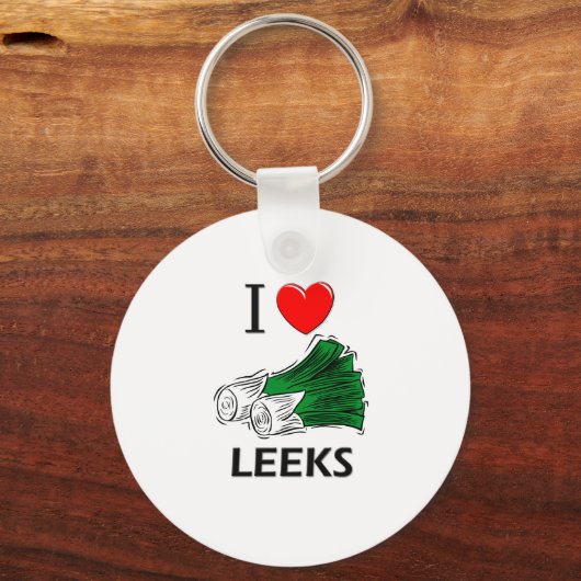 I Liebe Leeks Schlüsselanhänger (Vorderseite)