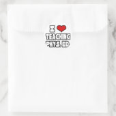 I Liebe Lehren PE Runder Aufkleber (Tasche)