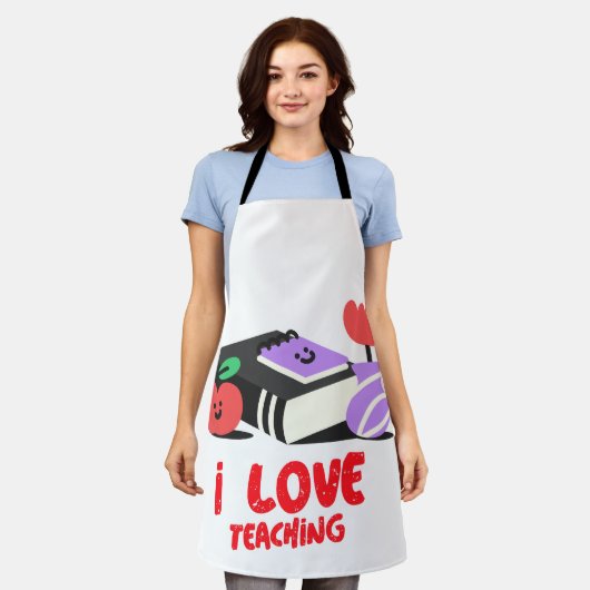 I Liebe Lehren Schürze (Getragen)