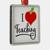 I Liebe Lehrer Ornament Aus Metall (Rechts)