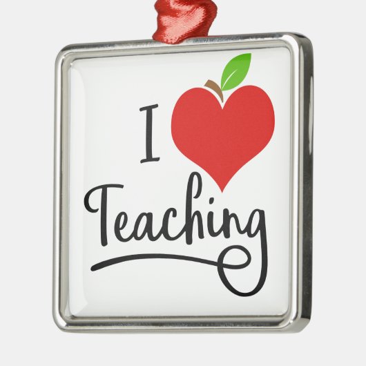 I Liebe Lehrer Ornament Aus Metall (Links)