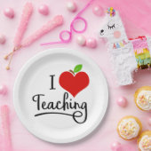 I Liebe Lehrer Pappteller (Party)