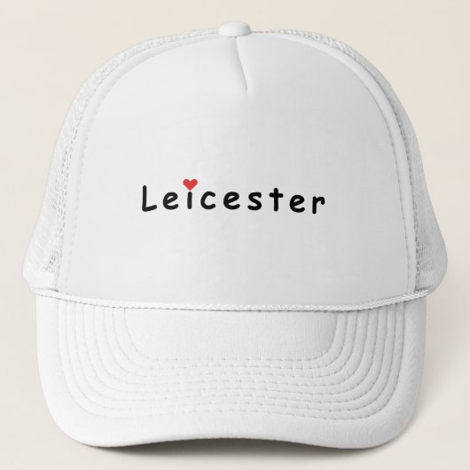 I Liebe Leicester Truckerkappe (Vorderseite)