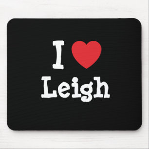 I Liebe Leigh-Herz-Brauch personalisiert Mousepad