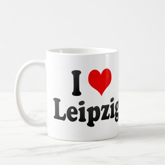I Liebe Leipzig, Deutschland Kaffeetasse (Links)