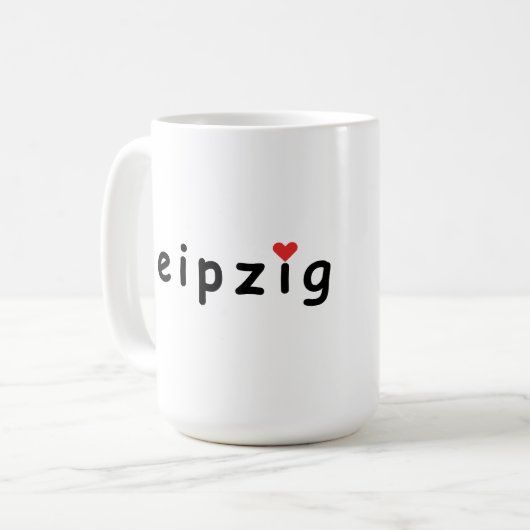 I Liebe Leipzig Kaffeetasse (Vorderseite Links)