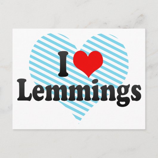 I Liebe Lemmings Postkarte (Vorderseite)