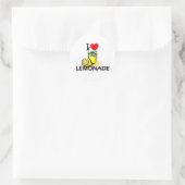I Liebe Lemonade Runder Aufkleber (Tasche)