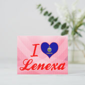 I Liebe Lenexa, Kansas Postkarte (Stehend Vorderseite)
