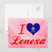 I Liebe Lenexa, Kansas Postkarte (Vorne/Hinten)