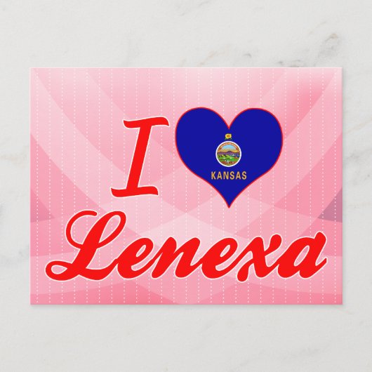 I Liebe Lenexa, Kansas Postkarte (Vorderseite)