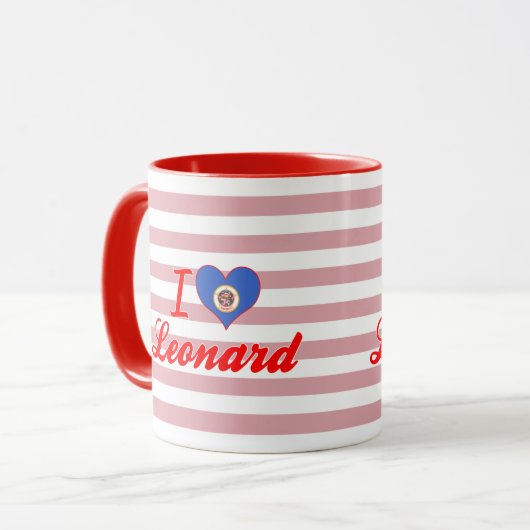 I Liebe Leonard, Minnesota Tasse (Vorderseite Links)