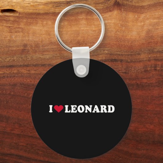 I LIEBE LEONARD SCHLÜSSELANHÄNGER (Vorderseite)