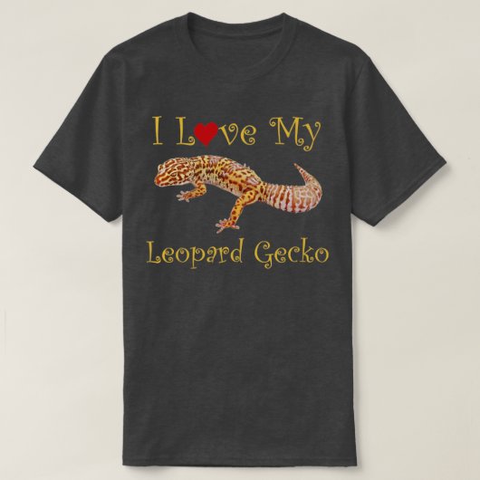 I Liebe Leopard Gecko Cool Design T-Shirt (Design vorne)