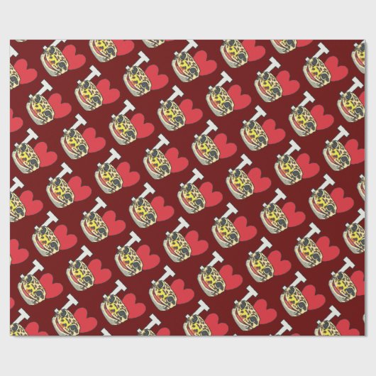 I Liebe Leopard Geckos Geschenkpapier (Flach)