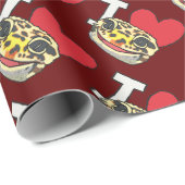 I Liebe Leopard Geckos Geschenkpapier (Rolleneckpunkt)