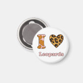 I Liebe Leopards Magnet (Vorderseite/Rückseite)