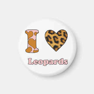I Liebe Leopards Magnet