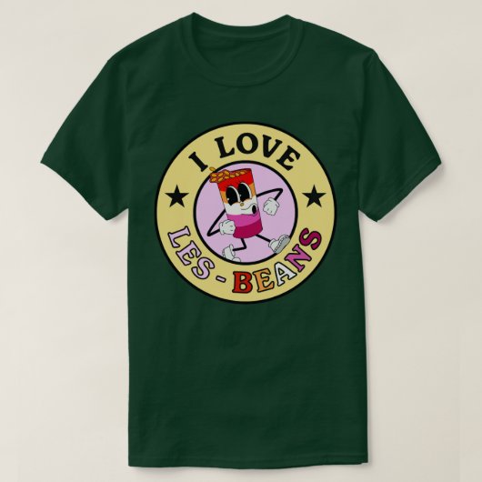 I Liebe LesBeans Funny Lesbian Pub T-Shirt (Design vorne)