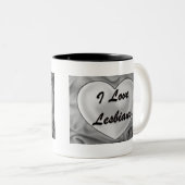 I Liebe-Lesben Zweifarbige Tasse (VorderseiteRechts)