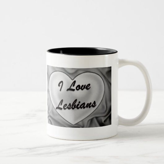 I Liebe-Lesben Zweifarbige Tasse (Rechts)