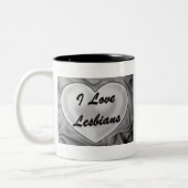 I Liebe-Lesben Zweifarbige Tasse (Links)