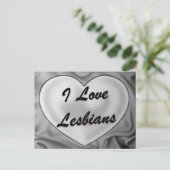 I Liebe Lesbians Postkarte (Stehend Vorderseite)
