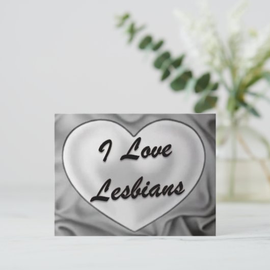 I Liebe Lesbians Postkarte (Stehend Vorderseite)