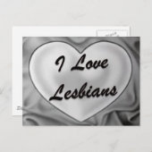 I Liebe Lesbians Postkarte (Vorne/Hinten)
