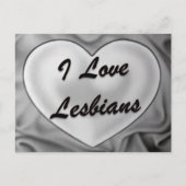 I Liebe Lesbians Postkarte (Vorderseite)