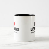 I Liebe Lesbians Zweifarbige Tasse (Mittel)