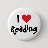 I Liebe Lesen Button (Vorderseite)