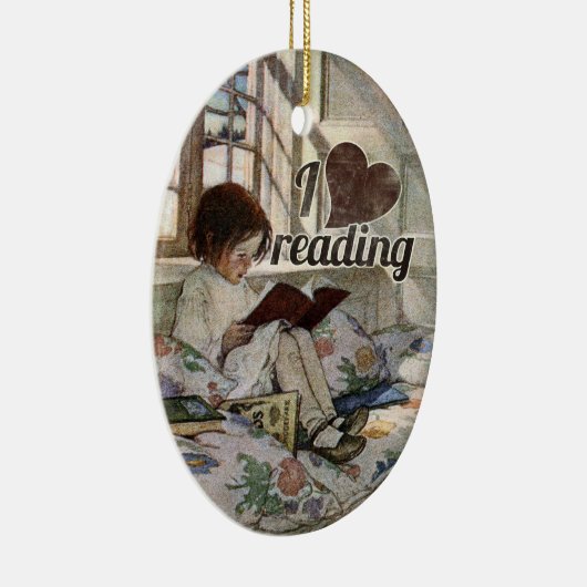 I Liebe Lesen Keramik Ornament (Rechts)