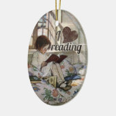 I Liebe Lesen Keramik Ornament (Links)