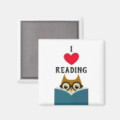 I Liebe Lesen Magnet (Vorderseite/Rückseite)