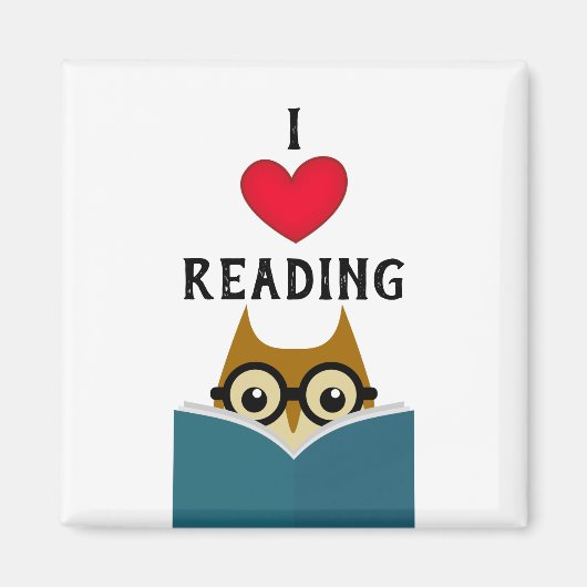 I Liebe Lesen Magnet (Vorne)