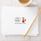 I Liebe Lesen niedlich Cartoon Fux Buchzeichen-Buc Adressaufkleber (Insitu)