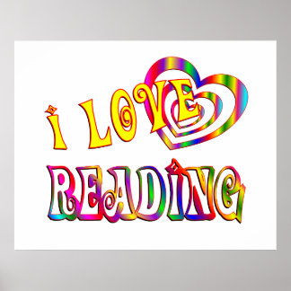 I Liebe Lesen Poster