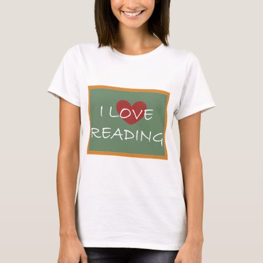 I Liebe Lesen T-Shirt (Vorderseite)