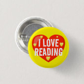 I Liebe Lesen von Klassenzimmern Lesen Belohnung Button (Vorne & Hinten)